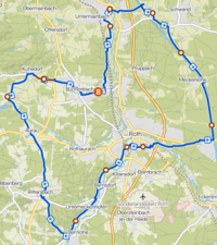 So verläuft unser geplante Radtour.