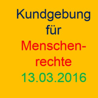 Kundgebung für Menschenrechte, Solidarität und gegen die Aushöhung unserer Demokratie