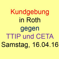 Auch das BR-Fernsehen kommt zur Kundgebung in Roth gegen TTIP und CETA