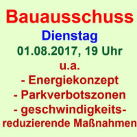 Öffentliche Sitzung des Grundstücks-, Bau- und Umweltausschusses
