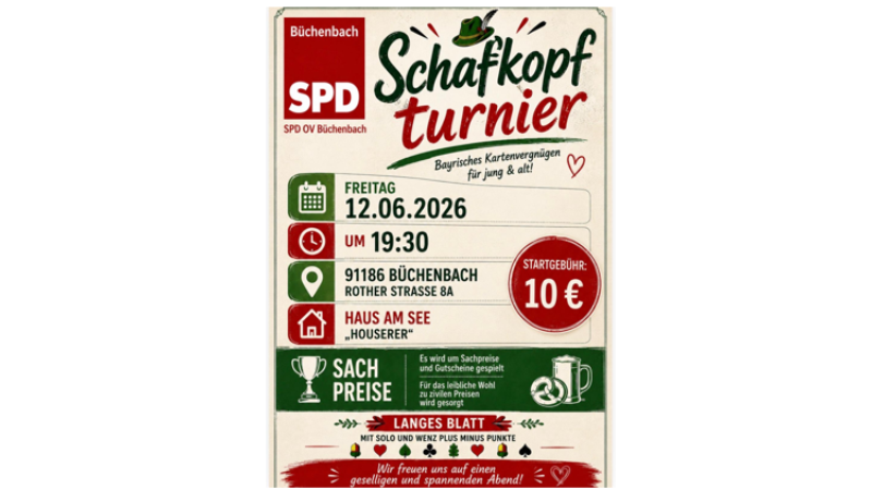 Schafkopfturnier am 12. Juni 2026